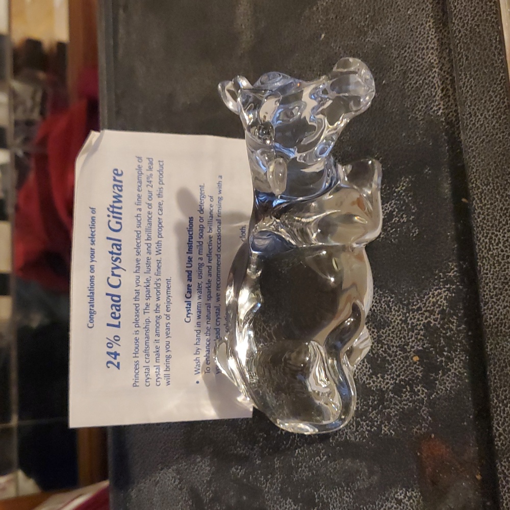 Vintage Lead Crystal Cow